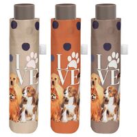Manual foldindg love dogs umbrella assorted 54cm 8015831263717
