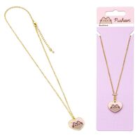 Collana Pusheen The Cat Pink and Gold Heart
