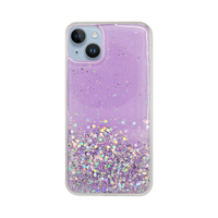 Vivid Liquid Glitter Case Apple iPhone 15 Plus Purple/Multicolor