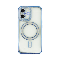Vivid Magsafe Strass and Glitter Case Apple iPhone 16 Transparent