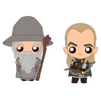 The Lord of the Rings Gandalf & Legolas set 2 Pokis figures 8435450233067