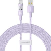 Baseus Gem USB A to USB C fast charging cable 2 m 100 W Purple