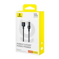 Baseus Gem USB A to USB C fast charging cable 1 m 100 W Black