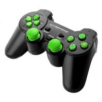 Esperanza EGG107G Gaming Controller Black, Green USB 2.0 Gamepad Analogue / Digital PC, Playstation 3