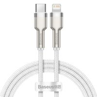USB-C cable to Lightning Baseus Cafule, White, Power Delivery, 20W, 1m (white)
