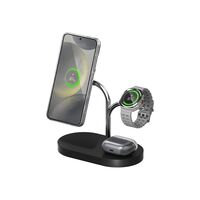 Samsung GP-PWU024WIABW mobile device charger Headset, Smartphone, Smartwatch Black, Silver USB Wireless charging Indoor