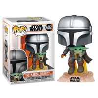 FUNKO POP figure Star Wars The Mandalorian Mando Flying with Jet Pack