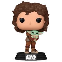 FUNKO POP figure Star Wars Mandalorian 9 Peli Motto with Grogu