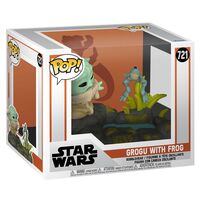 FUNKO POP figure Deluxe Star Wars The Mandalorian Grogu with Frog