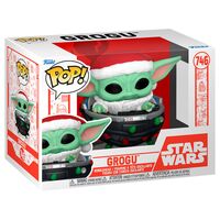 FUNKO POP figure Star Wars Grogu with Santa Hat in Pram