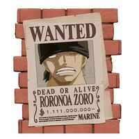 PLASTOY One Piece Wanted Zoro money box figure 16cm