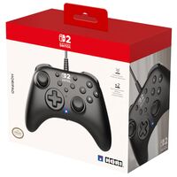 HORI SWITCH 2/SWITCH/PC Controller Wired Horipad Nero