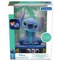 LEXIBOOK Disney Stitch digital 3D alarm clock light and sound