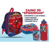 Zaino + Gift Set 3 in 1 Spider-Man 3D