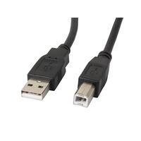 Lanberg CA-USBA-10CC-0050-BK USB cable USB 2.0 5 m USB B Black