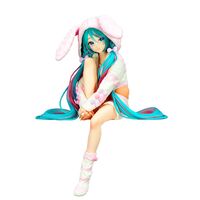 FURYU Hatsune Miku Hatsune Miku Rabbit Ear Hood Pajama Noodle Stopper figure 14cm