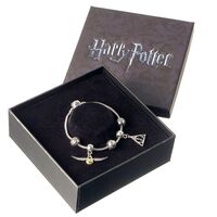 THE CARAT SHOP Harry Potter Deathly Hallows Snitch 3 Spellbeads silver charm bracelet