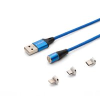 Savio CL-157 USB cable 2 m USB 2.0 USB C Micro USB A/Lightning Blue