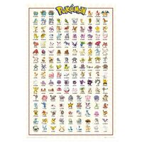 Poster Maxi Pokemon Kanto Region #001 - #151 ENG