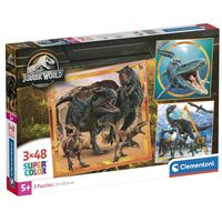 CLEMENTONI Jurassic World puzzle 3x48pcs