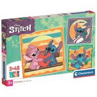 CLEMENTONI Disney Stitch puzzle 3x48pcs