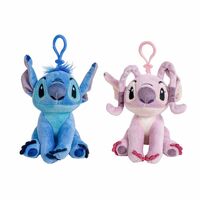 Disney Stitch & Angel assorted plush keychain 12cm