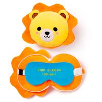 PUCKATOR Relaxeazzz Adoramals Lion travel pillow eye mask