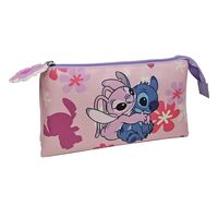 MANENTI Disney Stitch & Angel triple pencil case
