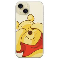 Disney Case Apple iPhone 15 Winnie the Pooh Partial Print Hiding Transparent