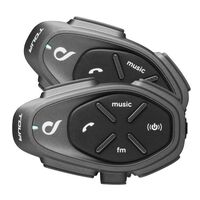 Interphone TOUR HD Motorbike intercom 1500 m 2 pcs Black