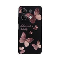Vivid Silicone Case Redmi Note 13 5G Butterfly Black/Pink