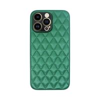 Vivid Diamond Shape PU Leather Case Apple iPhone 14 Pro Max Green