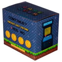 PUCKATOR Game Over Joystick Pixel shaped handle mug