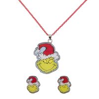 PEERS HARDY The Grinch Christmas Set necklace + earrings