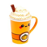 PUCKATOR Foodiemals Latte pumpkin mug with lid 325ml