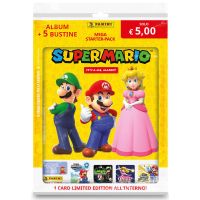 PANINI Stickers Super Mario Starter Set 5 Buste + 1 Limited