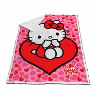 SANRIO Hello Kitty Coral sherpa blanket 120x150cm