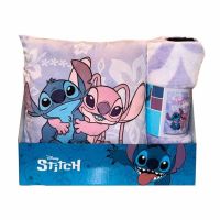 DISNEY Disney Stitch & Angel polar blanket + cushion set