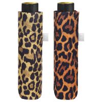 PERLETTI Manual folding leopard umbrella assorted 54cm