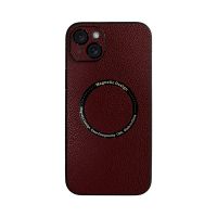 Vivid Magsafe Leather Case Apple iPhone 15 Plus Purple