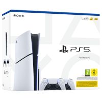 PlayStation 5 E Chassis Slim + 2 DualSense White