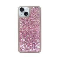 Vivid Liquid Glitter Case Apple iPhone 15 Pink