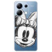 Disney Case Redmi Note 13 4G Minnie Partial Print Sketch Transparent