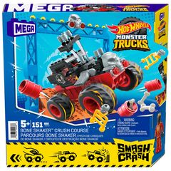 Hot Wheels Monster Trucks Bone Shaker Crush Course MEGA Construx 194735102686