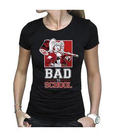 T-Shirt Harley Quinn Bad to School Donna L TGGTEX010_L