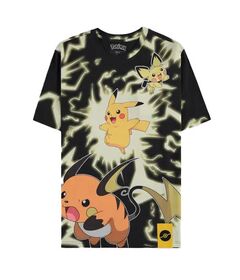 T-Shirt Pokemon Pikachu Evolution Lightning L TS487015POK-L
