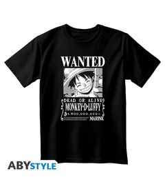 T-Shirt One Piece Monkey D.Luffy Wanted S Black ABYTEX850