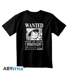 T-Shirt One Piece Monkey D.Luffy Wanted L Black ABYTEX850
