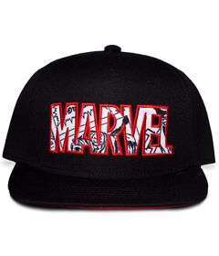 Cap Marvel Logo Rosso Nero
