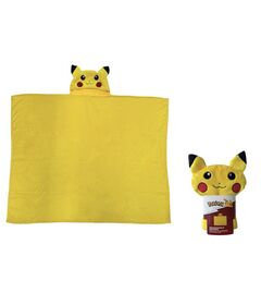 Coperta in Pile con Cappuccio Pokemon Pikachu